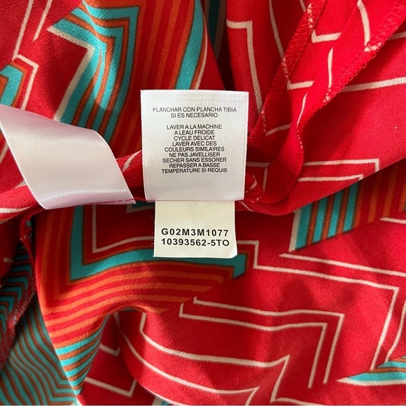 Anne Klein Geometric Pattern Long Sleeve Top - Picture 6 of 7